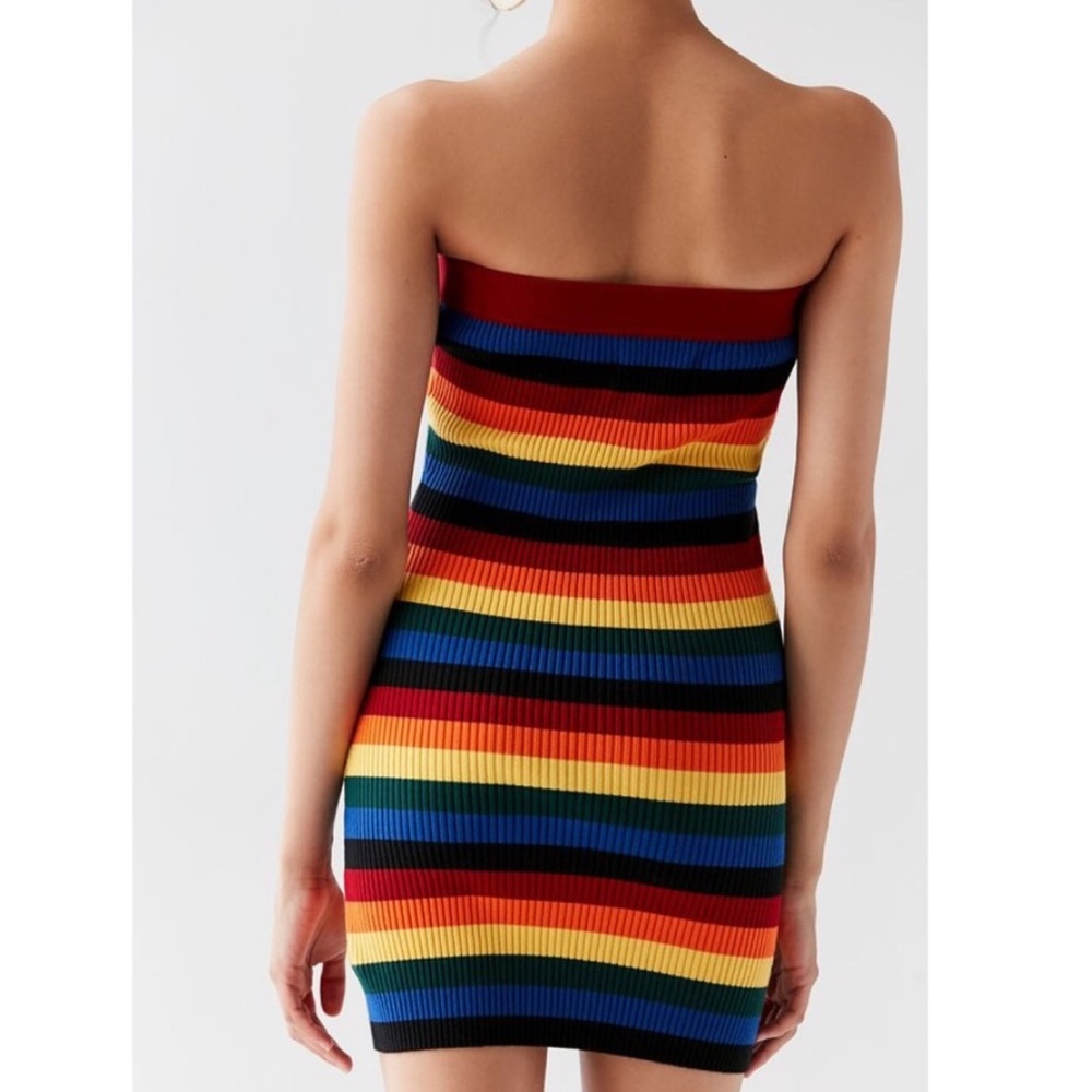Urban Outfitters Rainbow ribbed tube dress pride - Picture 4 of 7